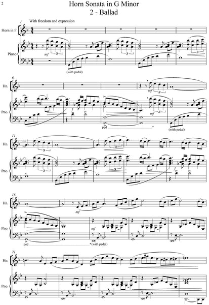 Horn Sonata in G Minor 2nd and 3rd Movements