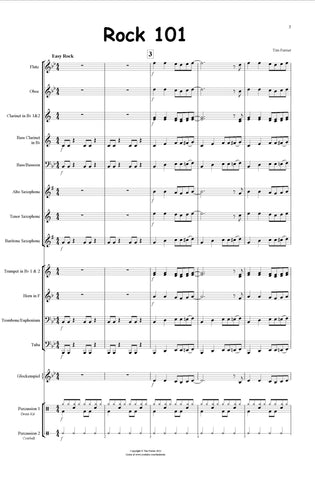 Rock 101 music easy concert band by Tim Ferrier